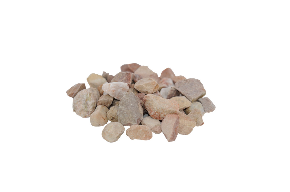 25 kg Roskilde Quarzit Rot 16-40 mm Splitt Gartensplitt Mediterraner Splitt Deko